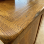 Rustic Oak Single Pedestal Dresser with Mirror | Deja Vu Furniture