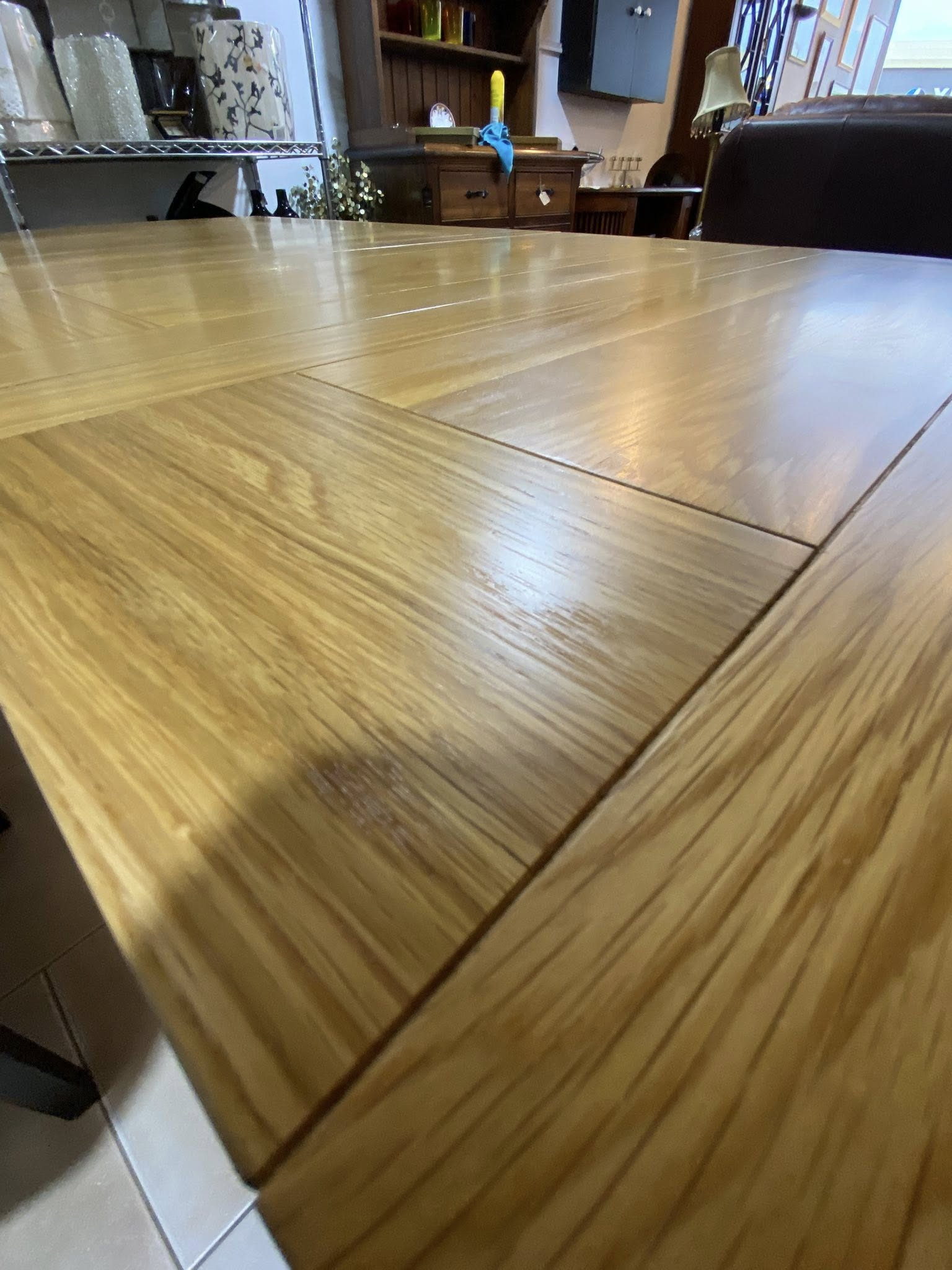 Large Extendable Light Oak Dining Table | Deja Vu Furniture Cyprus