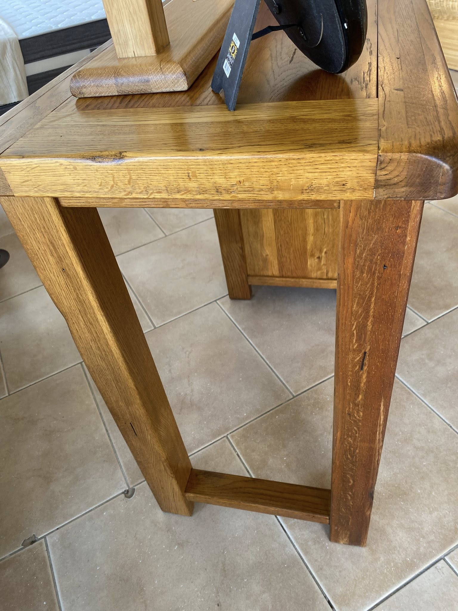 Rustic Oak Single Pedestal Dresser with Mirror | Deja Vu Furniture