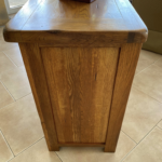 Rustic Oak Single Pedestal Dresser with Mirror | Deja Vu Furniture